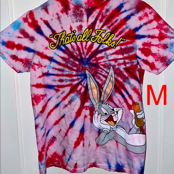That’s All Folks! Bugs Bunny Hand Dyed T-Shirt - Picture 1 of 2